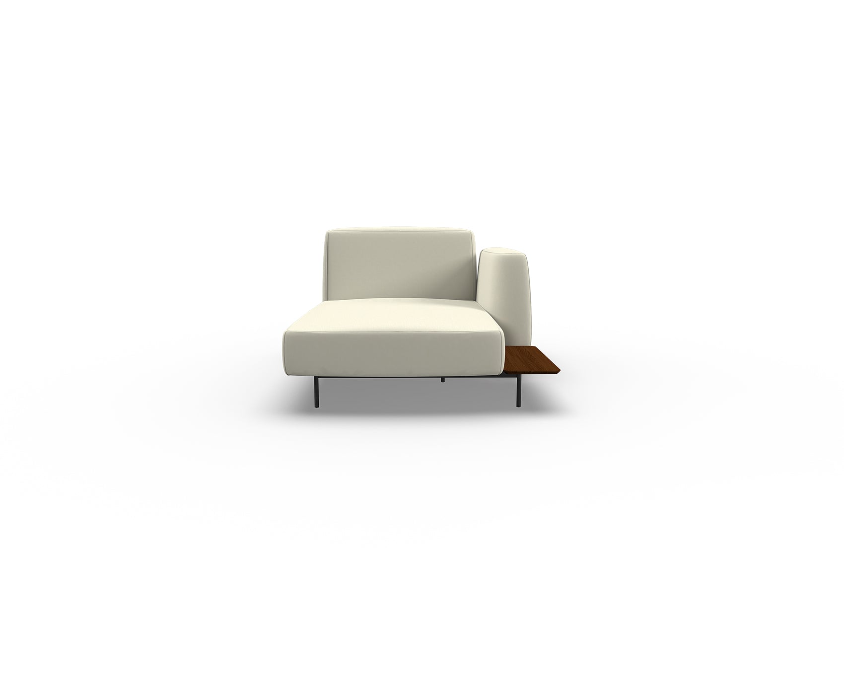 Noon Sofa Right Chaise with Shelf